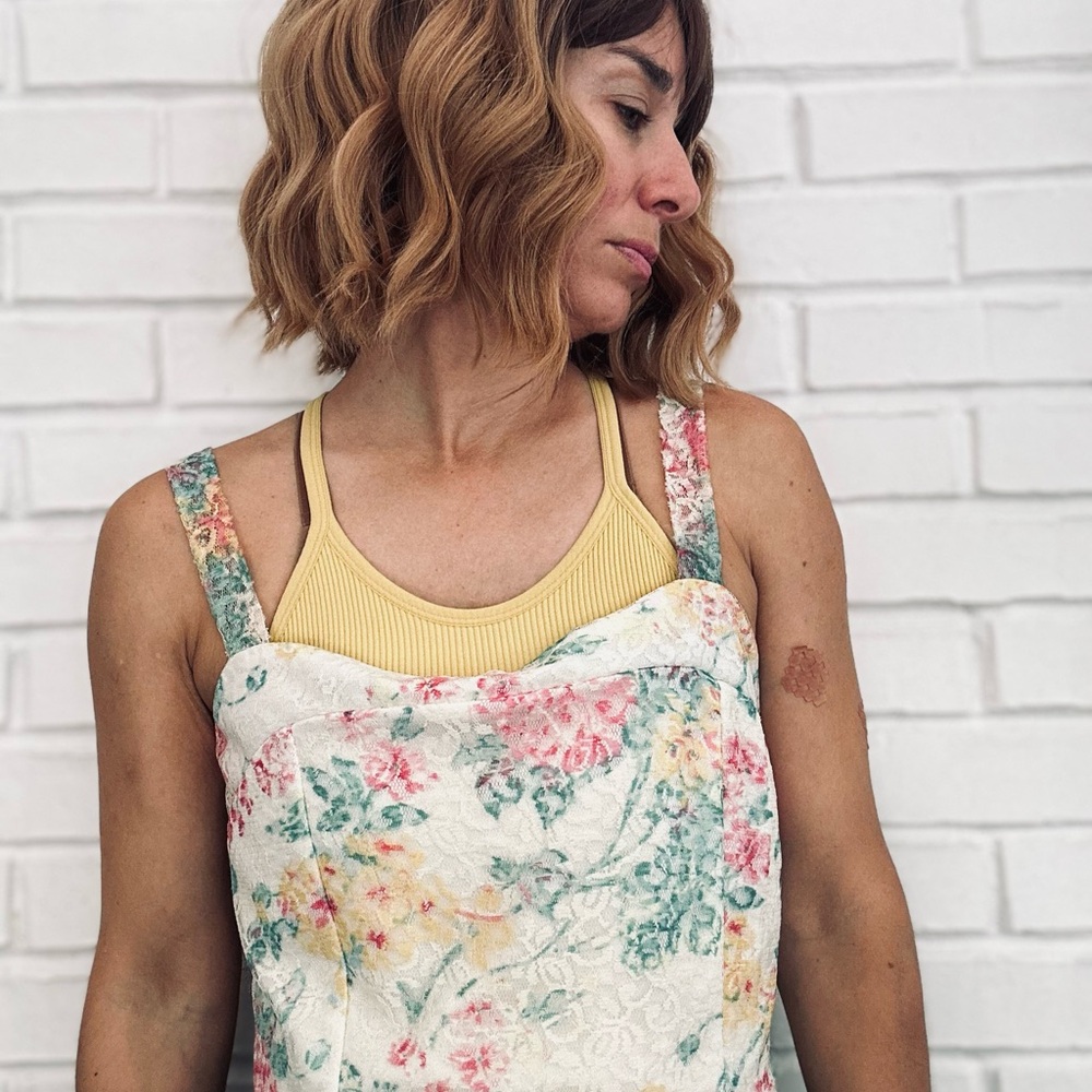 lola Floral Crop Tank Top